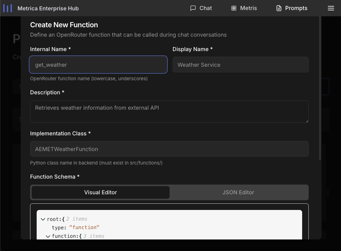 Creador de Funciones